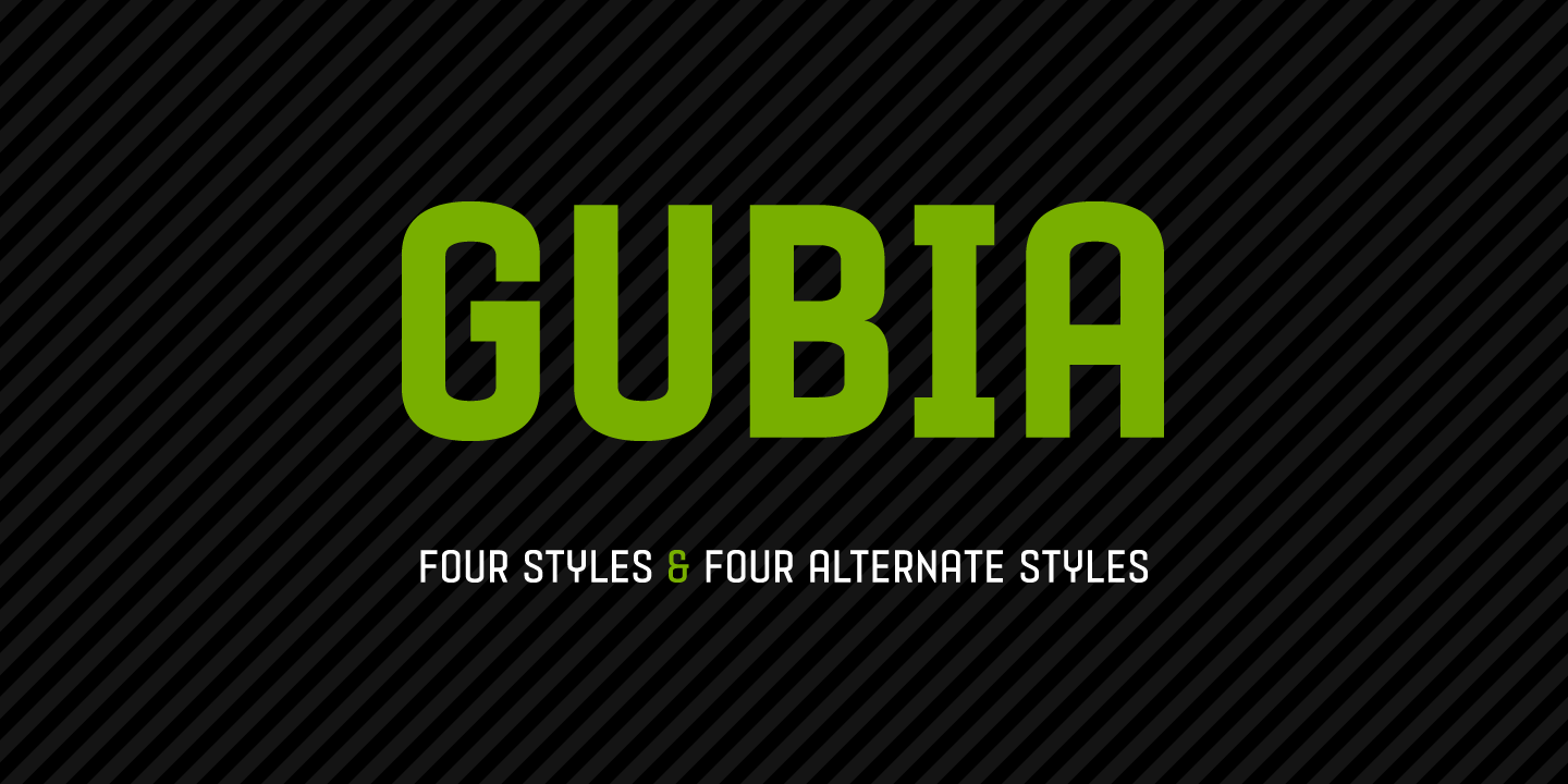 Пример шрифта Gubia #1